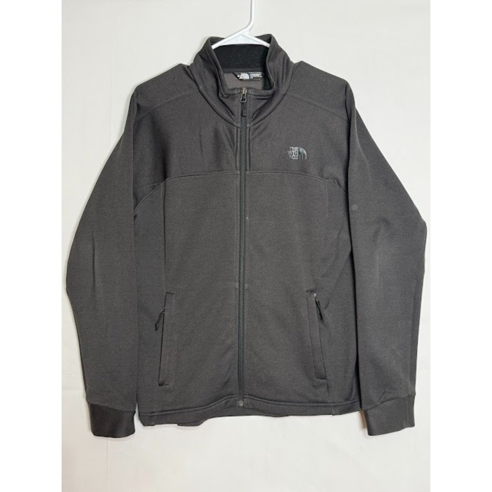 The North Face Soft Shell Jacket Women L Gray Full Zip Fleece Lined
